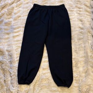 aerie Black Elastic Waist Track Joggers